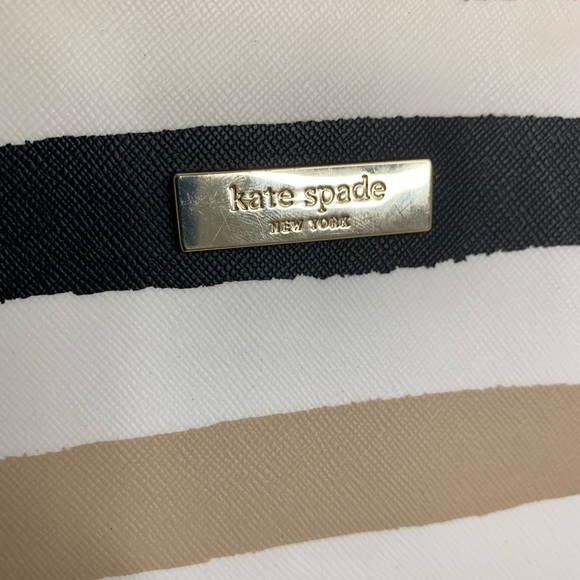 Kate Spade Jules Grant Street Tote Grainy Vinyl Striped PreOwned Slight Wear - Picture 13 of 14